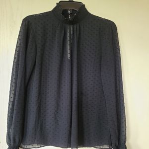 Bella sky black heart sheer top